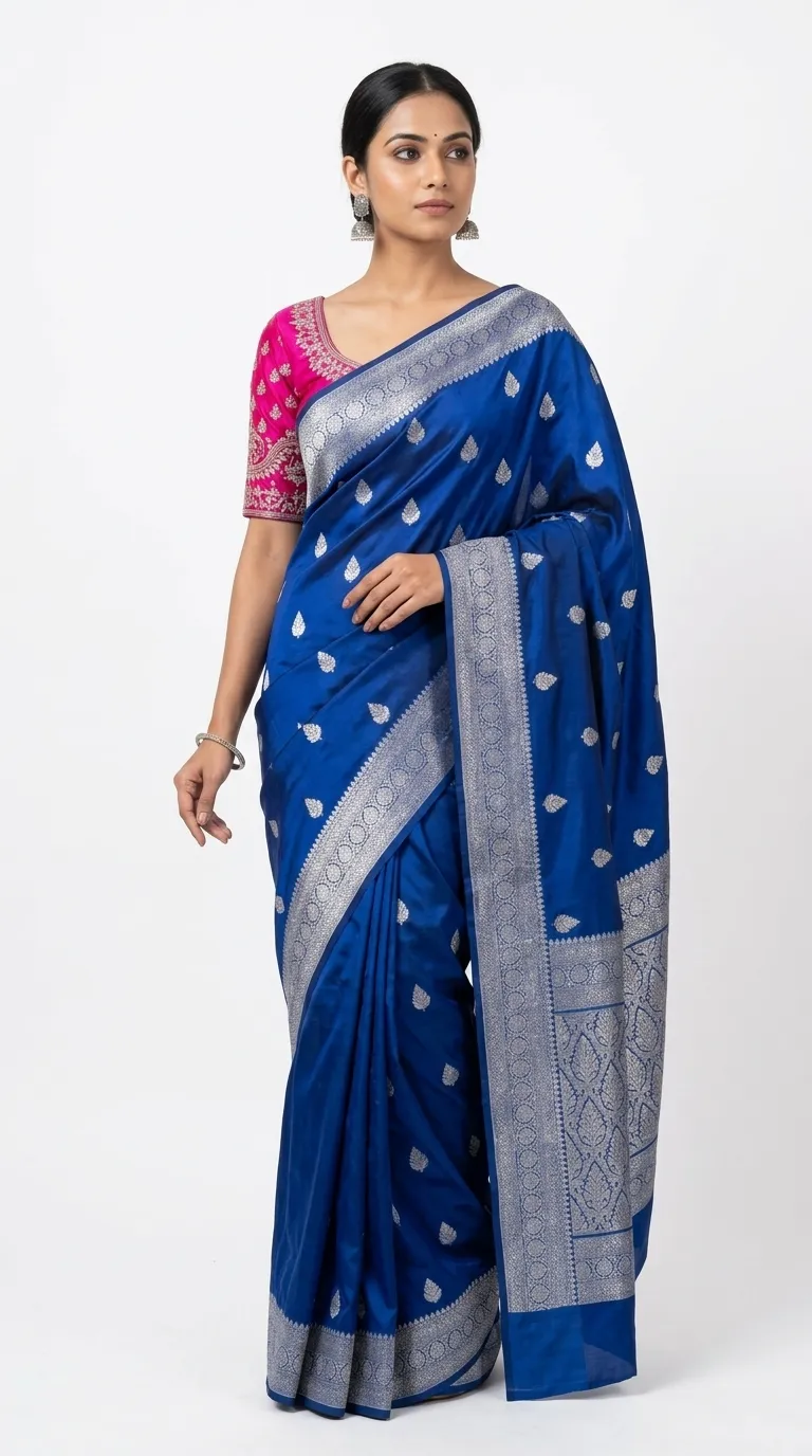Embellished, Embroidered Bollywood
                                    Organza Saree (Green)