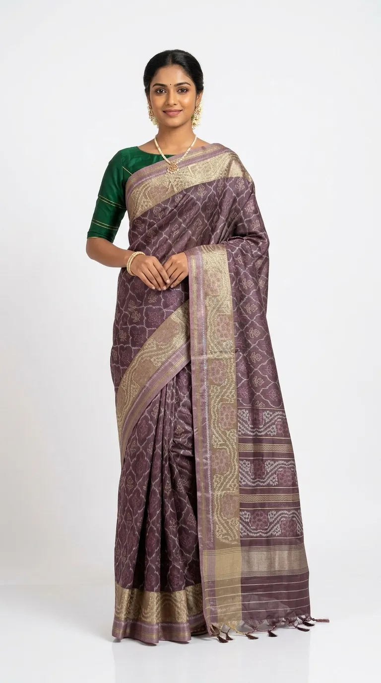 Embellished, Embroidered Bollywood
                                    Organza Saree (Green)