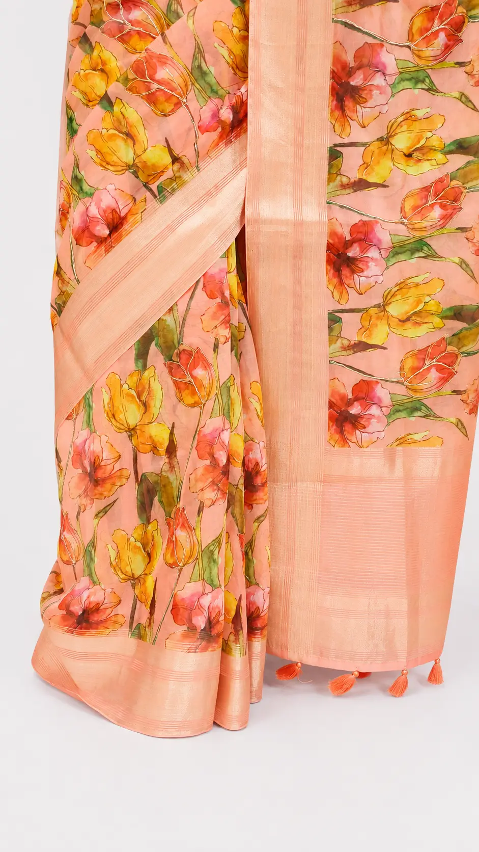 Embellished, Embroidered Bollywood
                                    Organza Saree (Green)