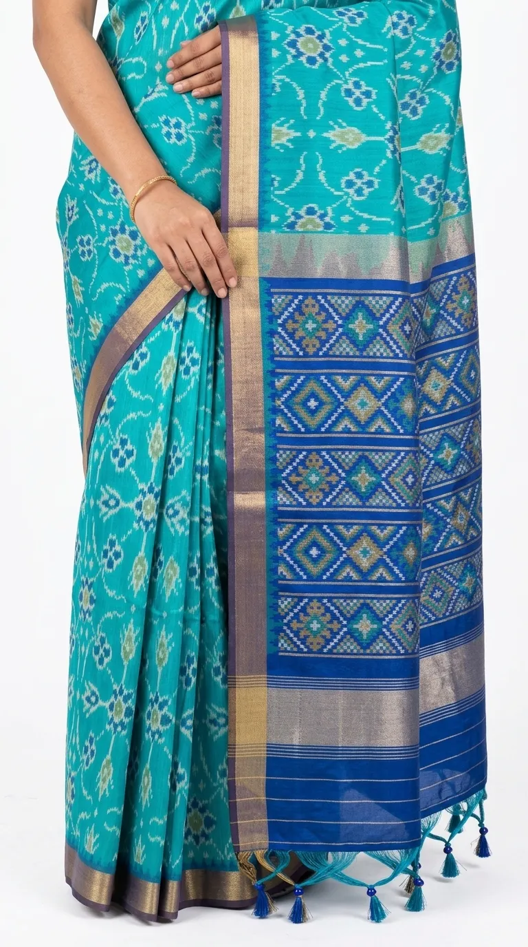 Embellished, Embroidered Bollywood
                                    Organza Saree (Green)