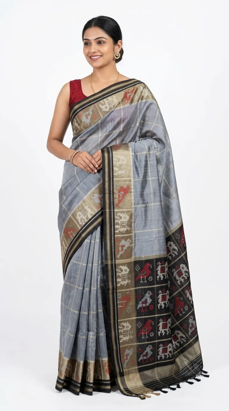 Embellished, Embroidered Bollywood
                                    Organza Saree (Green)
