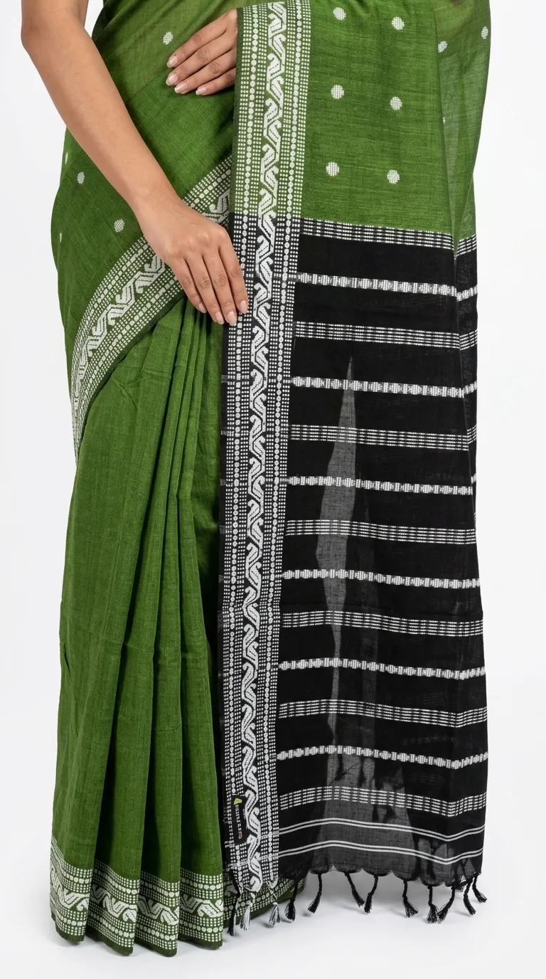 Embellished, Embroidered Bollywood
                                    Organza Saree (Green)