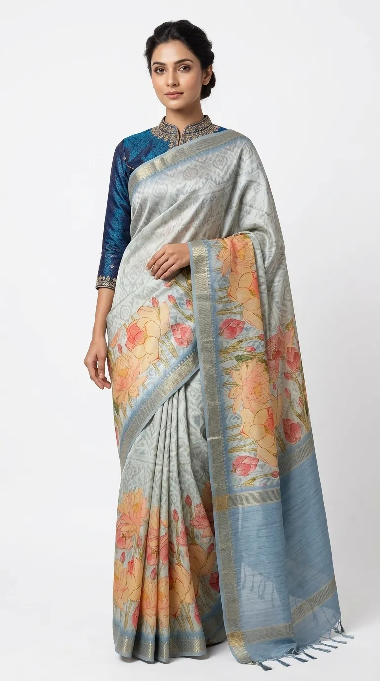 Embellished, Embroidered Bollywood
                                    Organza Saree (Green)