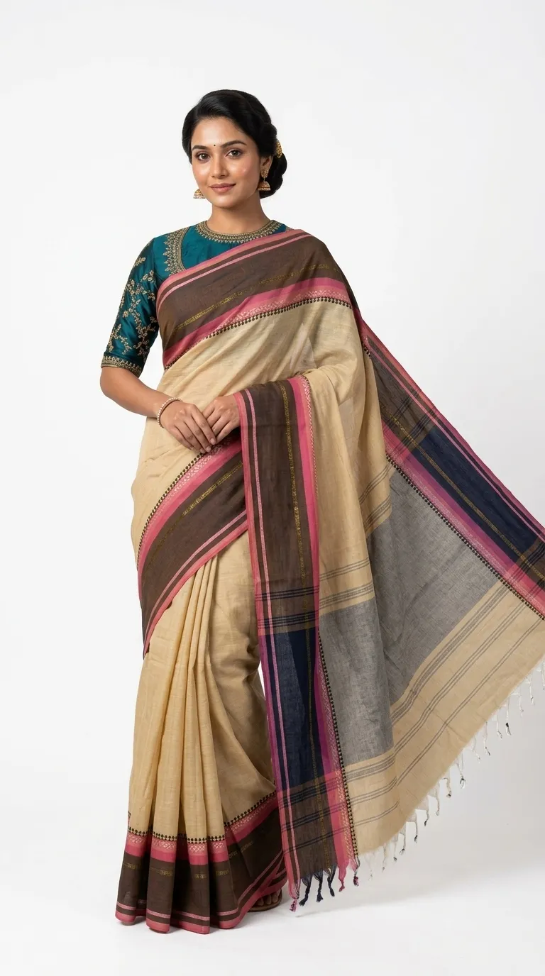 Embellished, Embroidered Bollywood
                                    Organza Saree (Green)