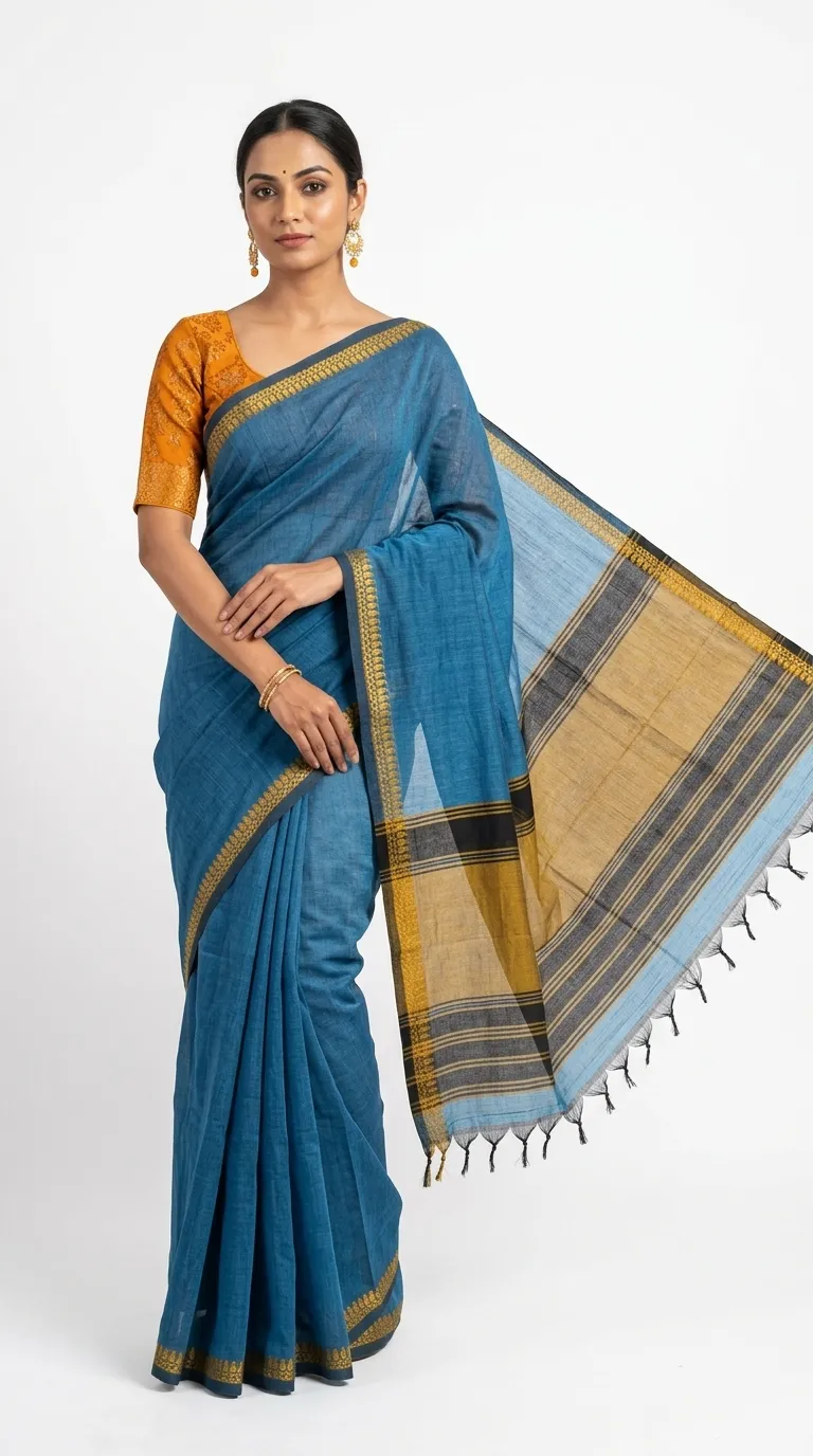 Embellished, Embroidered Bollywood
                                    Organza Saree (Green)