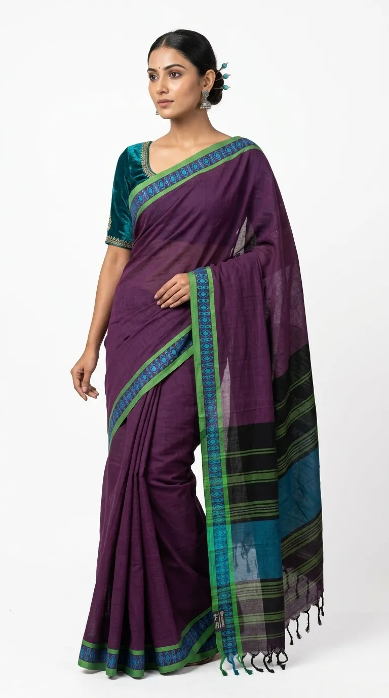 Embellished, Embroidered Bollywood
                                    Organza Saree (Green)