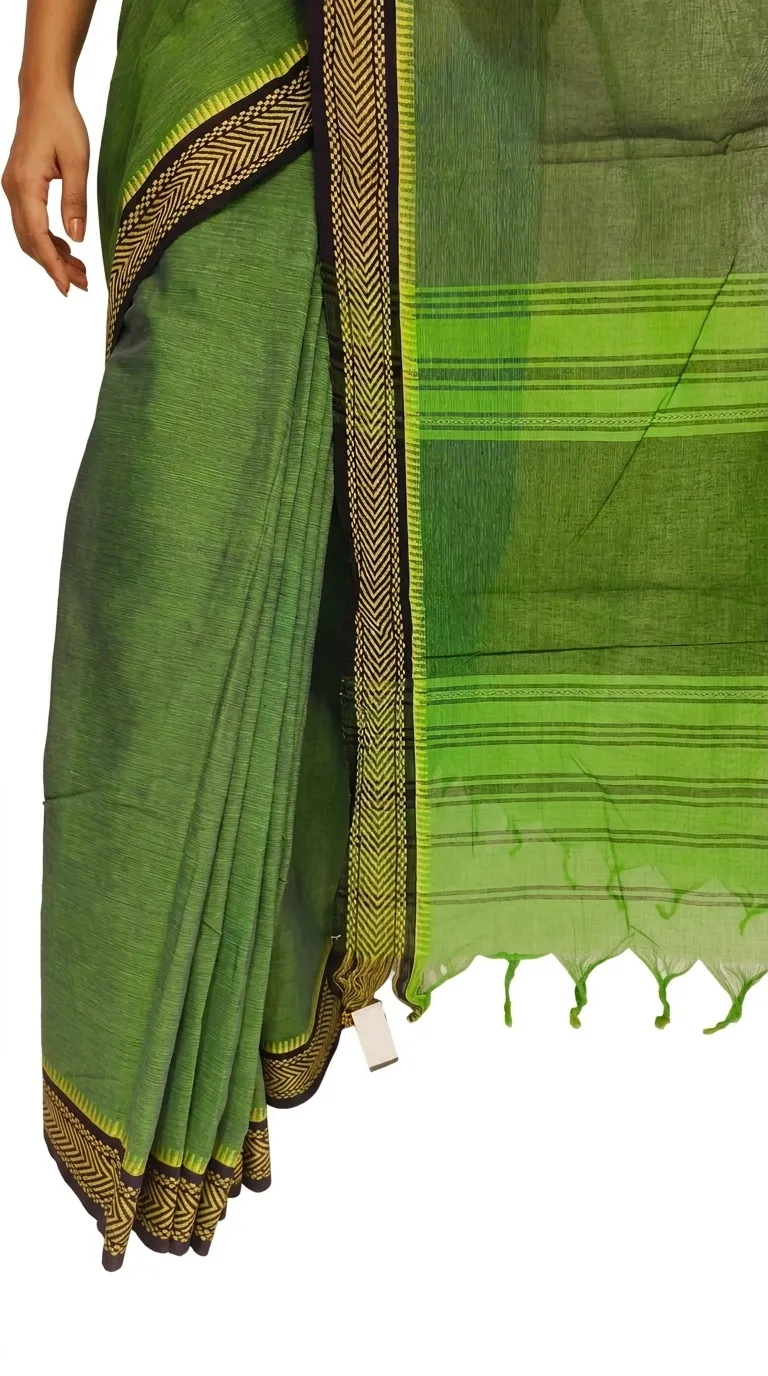 Embellished, Embroidered Bollywood
                                    Organza Saree (Green)