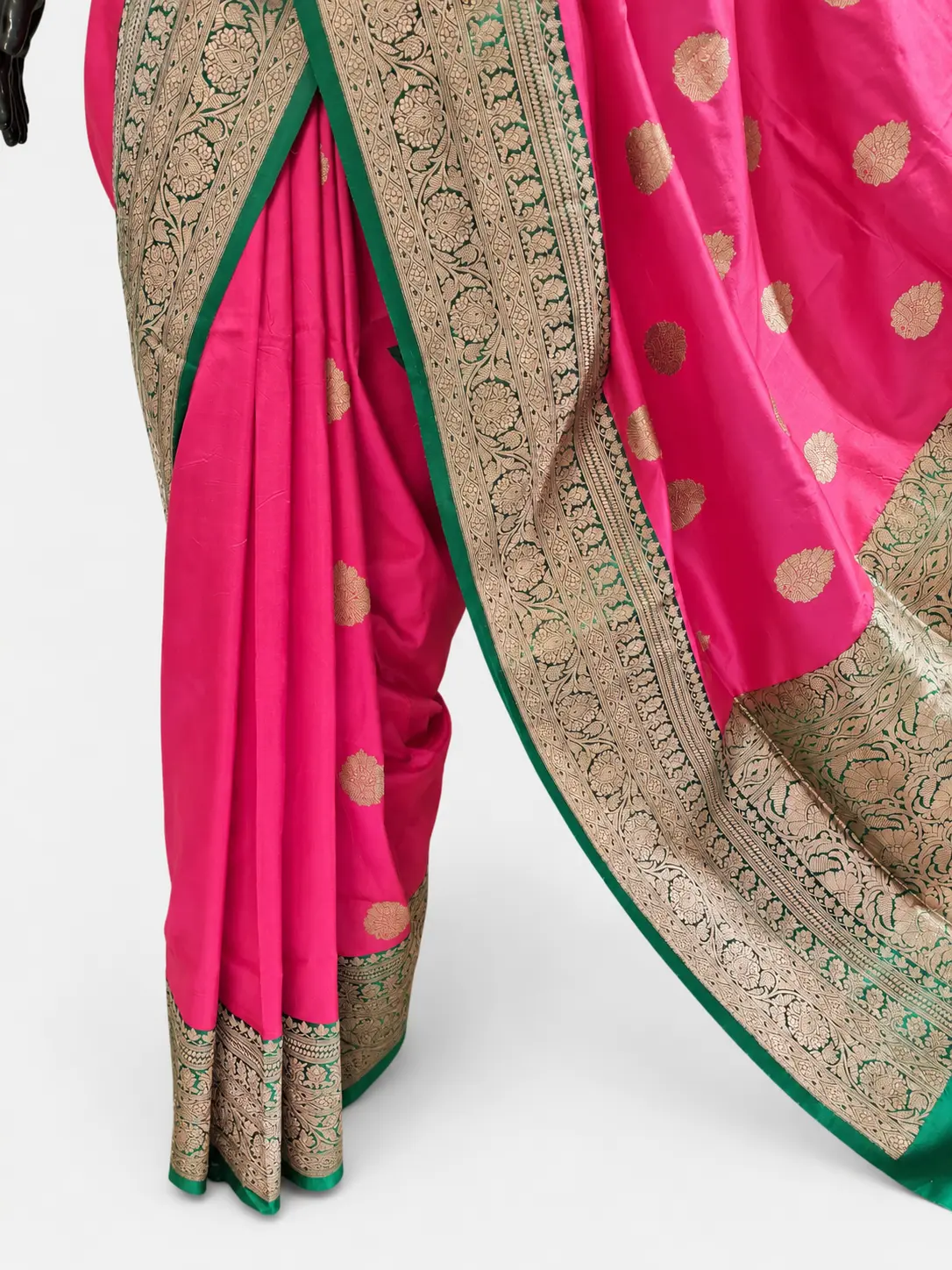 Embellished, Embroidered Bollywood
                                    Organza Saree (Green)