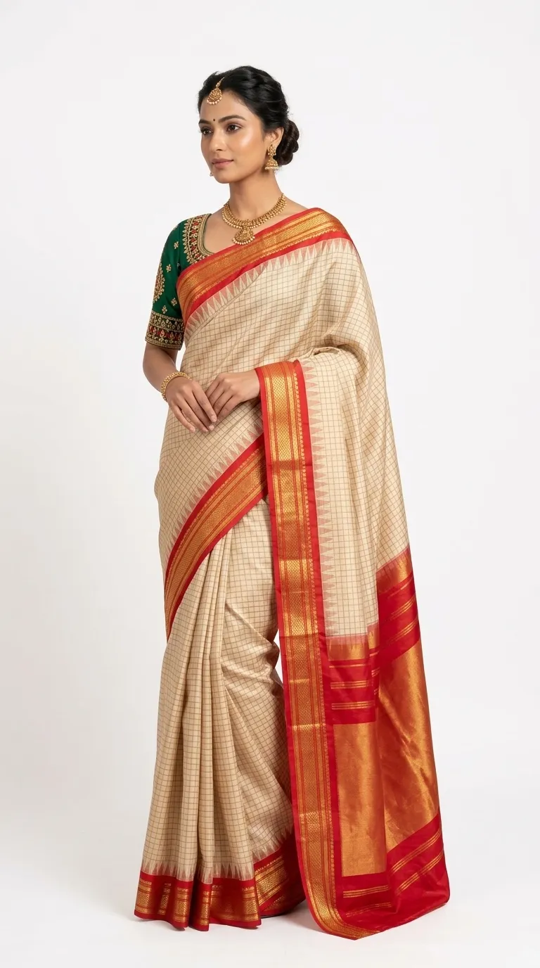 Embellished, Embroidered Bollywood
                                    Organza Saree (Green)