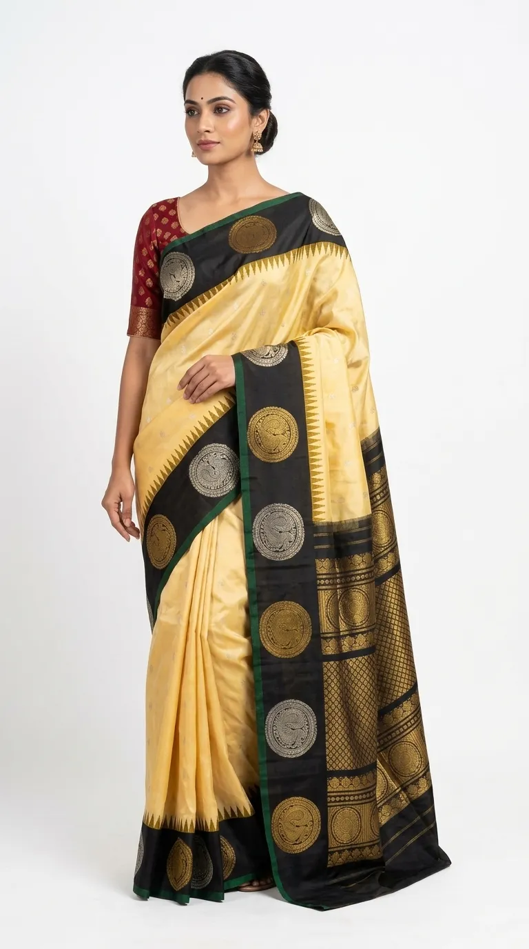 Embellished, Embroidered Bollywood
                                    Organza Saree (Green)