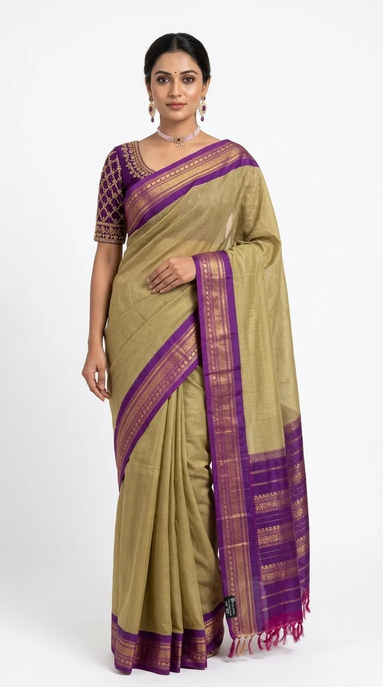 Embellished, Embroidered Bollywood
                                    Organza Saree (Green)