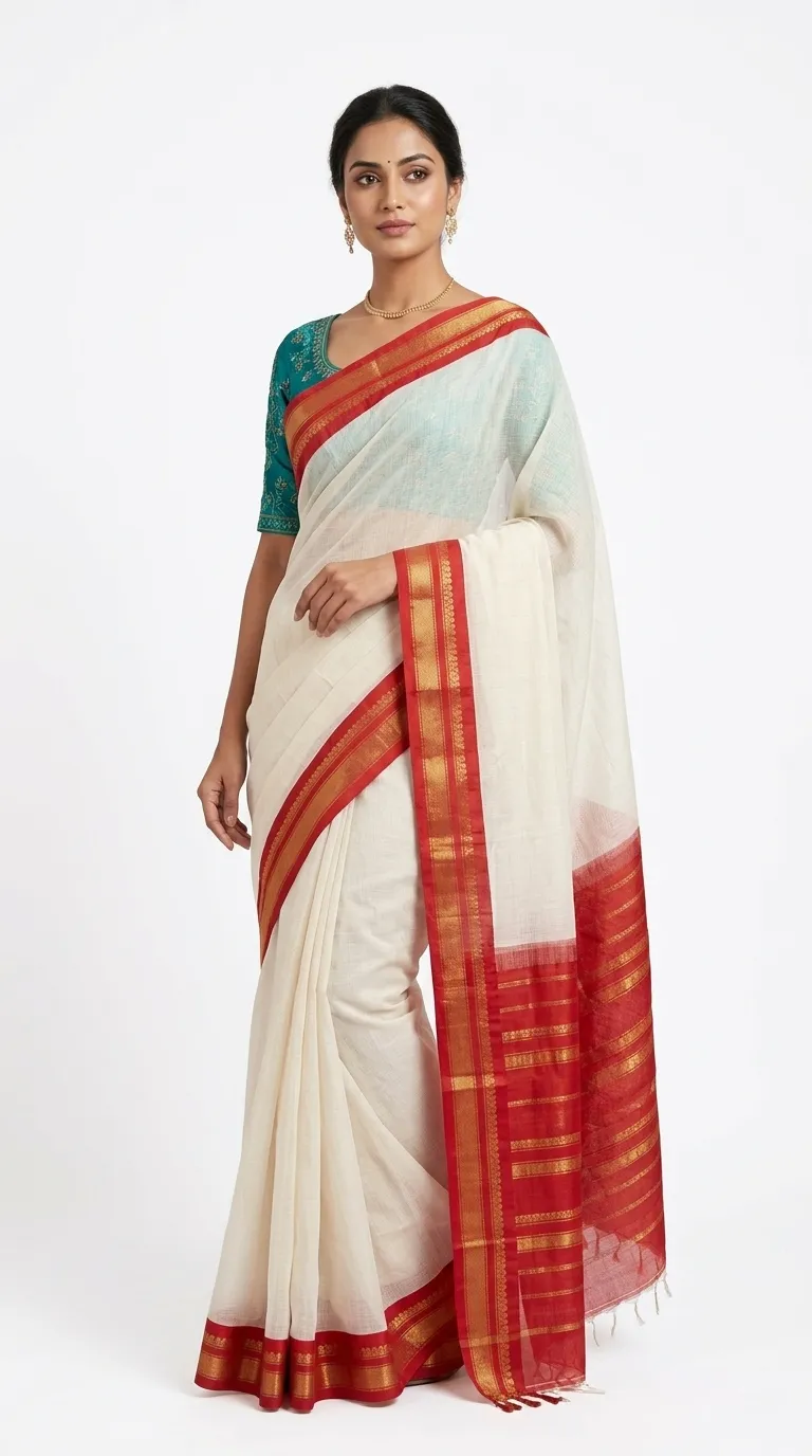 Embellished, Embroidered Bollywood
                                    Organza Saree (Green)