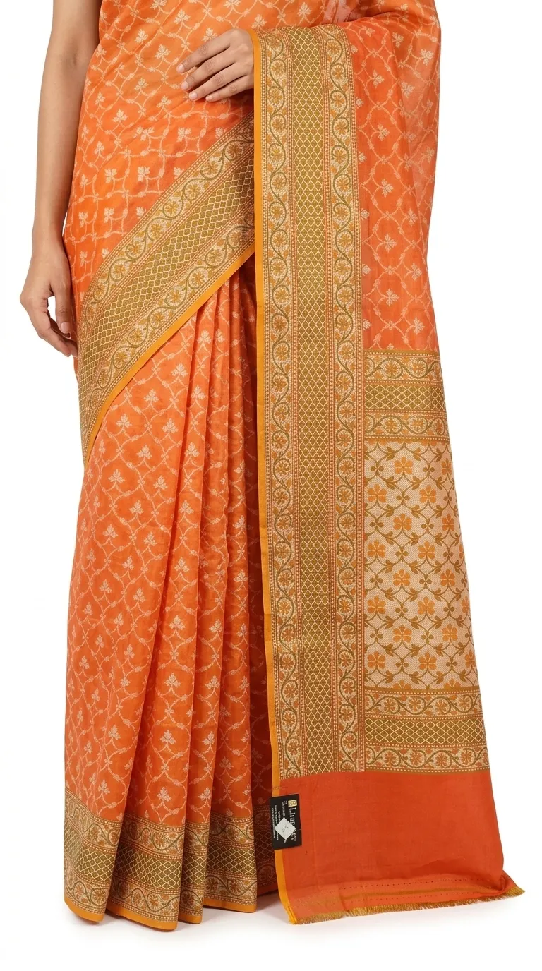 Embellished, Embroidered Bollywood
                                    Organza Saree (Green)