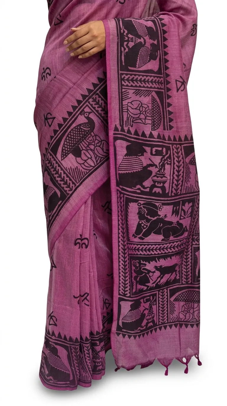 Digital Print Daily Wear Silk Blend Saree