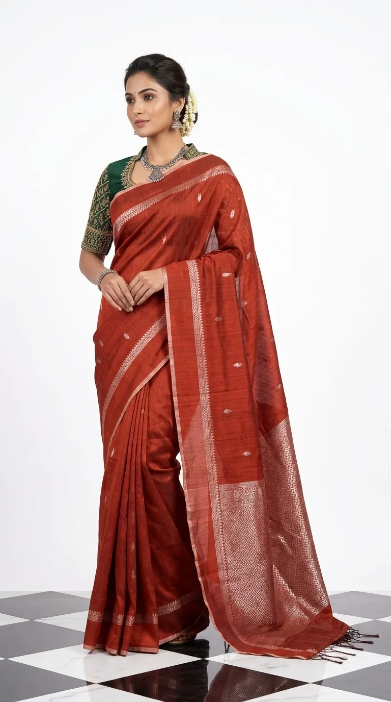 Embellished, Embroidered Bollywood
                                    Organza Saree (Green)