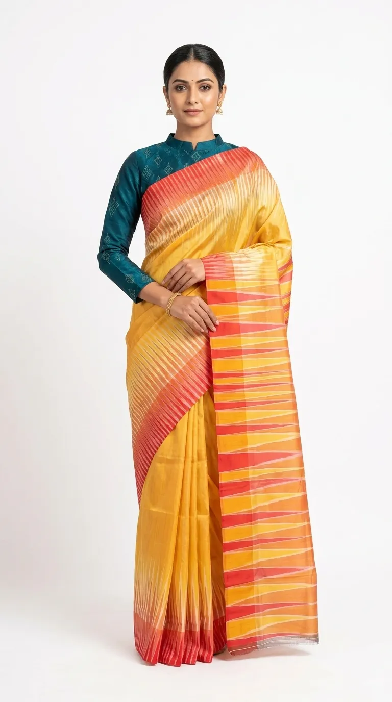 Embellished, Embroidered Bollywood
                                    Organza Saree (Green)