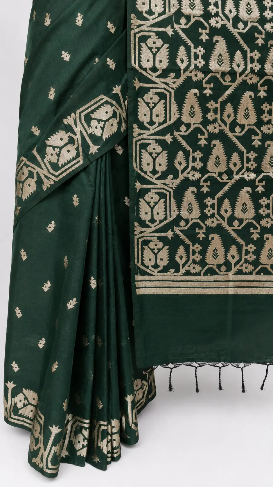 Embellished, Embroidered Bollywood
                                    Organza Saree (Green)