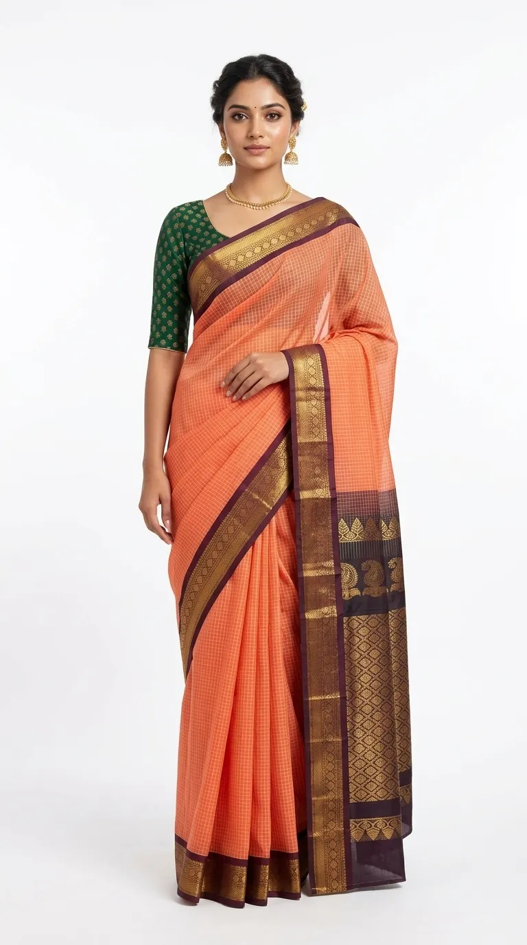 Embellished, Embroidered Bollywood
                                    Organza Saree (Green)