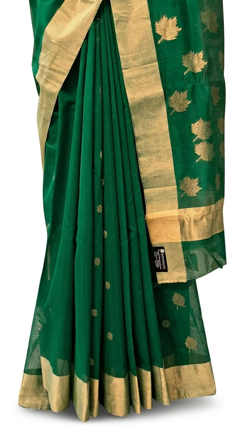 Embellished, Embroidered Bollywood
                                    Organza Saree (Green)
