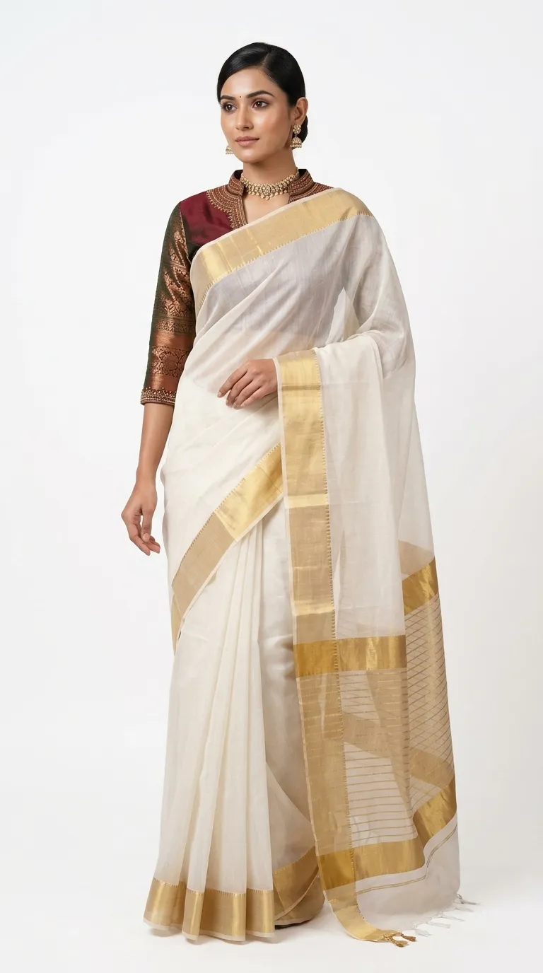 Embellished, Embroidered Bollywood
                                    Organza Saree (Green)