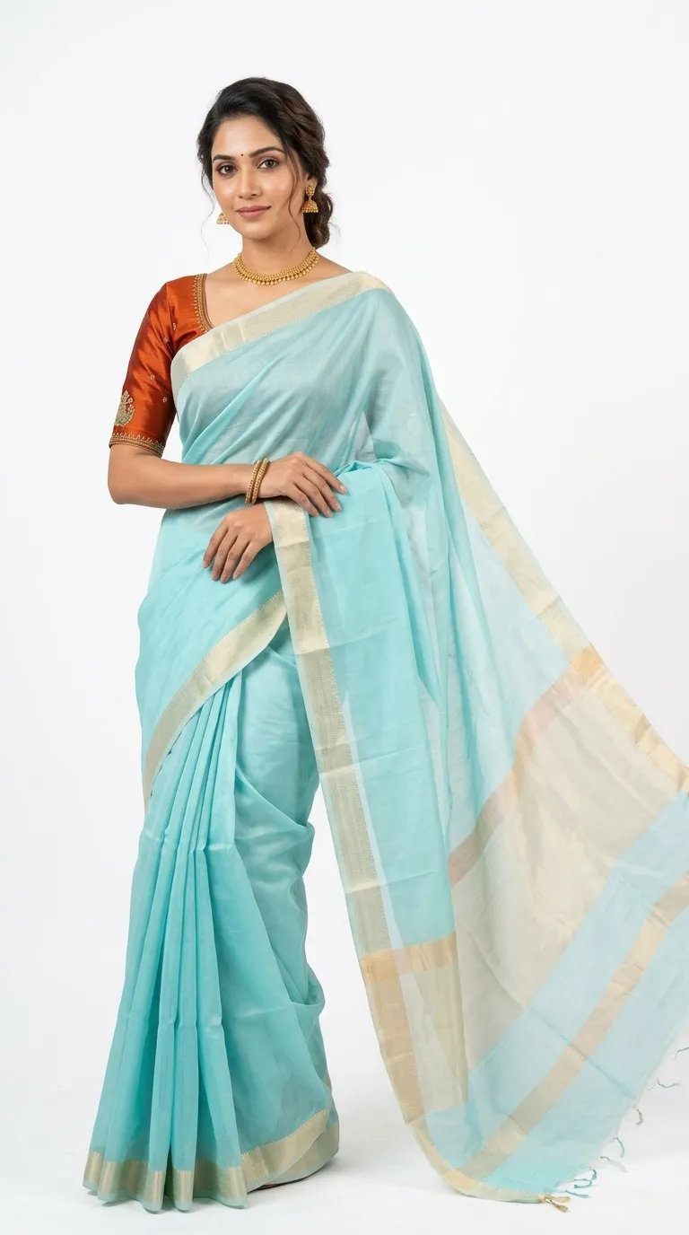 Digital Print Daily Wear Silk Blend Saree
