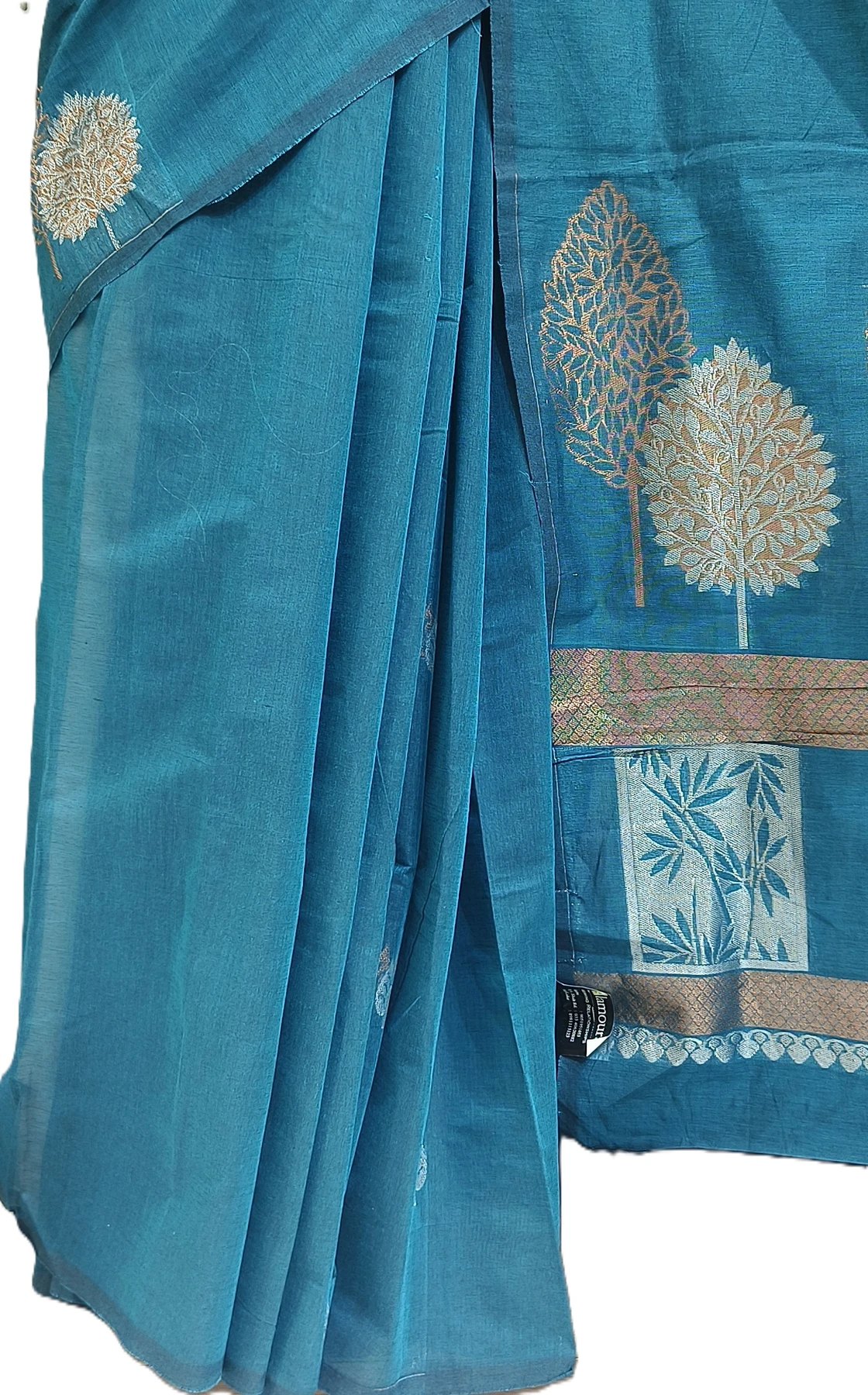 Embellished, Embroidered Bollywood
                                    Organza Saree (Green)