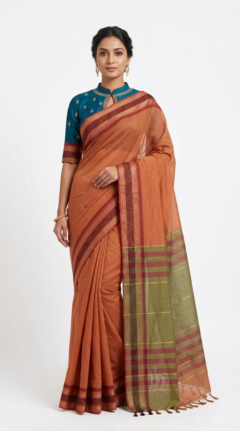Embellished, Embroidered Bollywood
                                    Organza Saree (Green)
