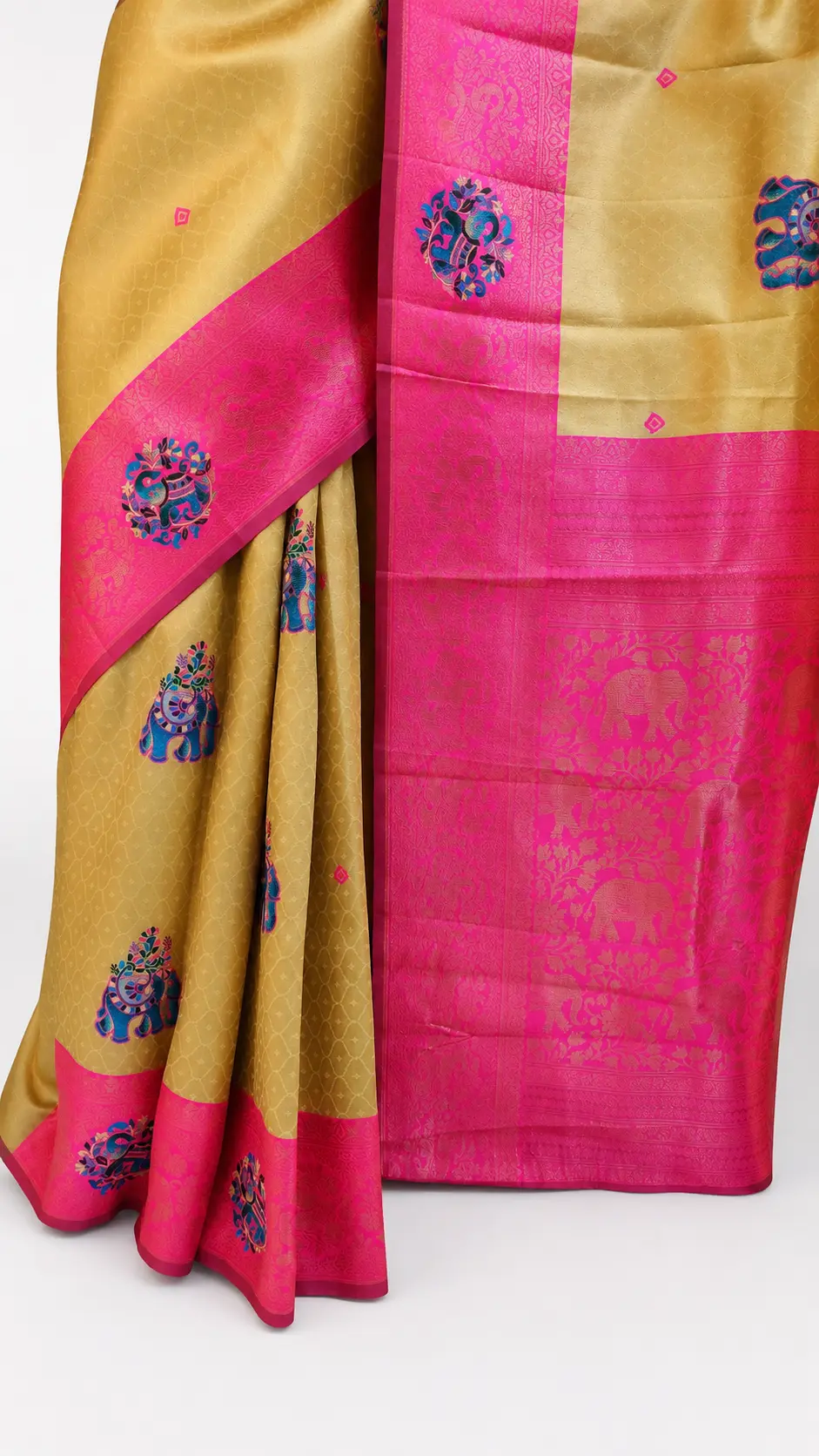 Embellished, Embroidered Bollywood
                                    Organza Saree (Green)