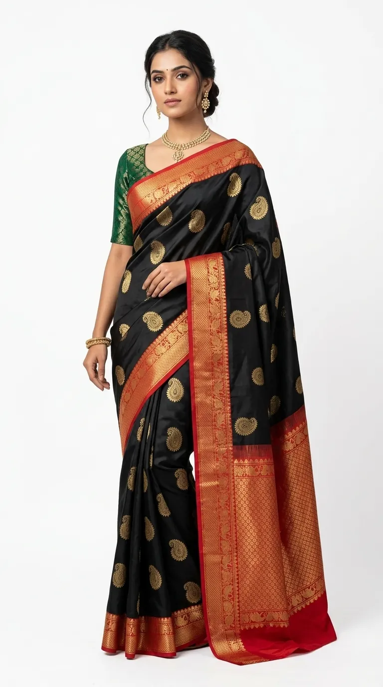 Embellished, Embroidered Bollywood
                                    Organza Saree (Green)