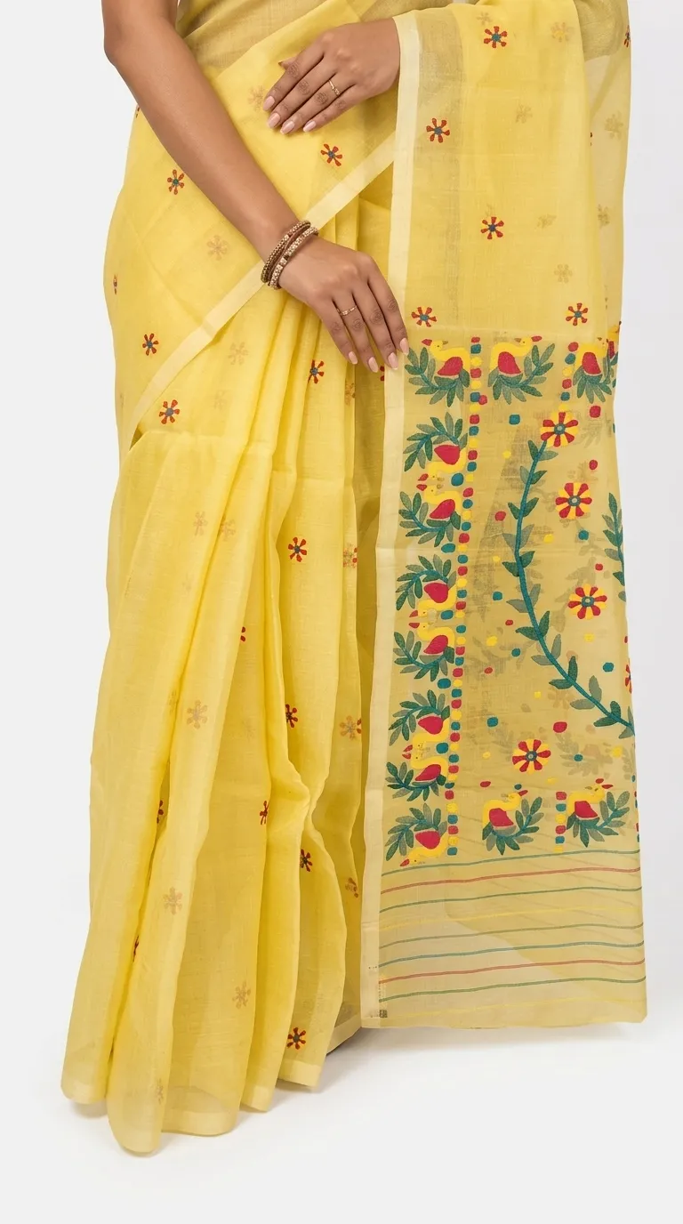 Embellished, Embroidered Bollywood
                                    Organza Saree (Green)