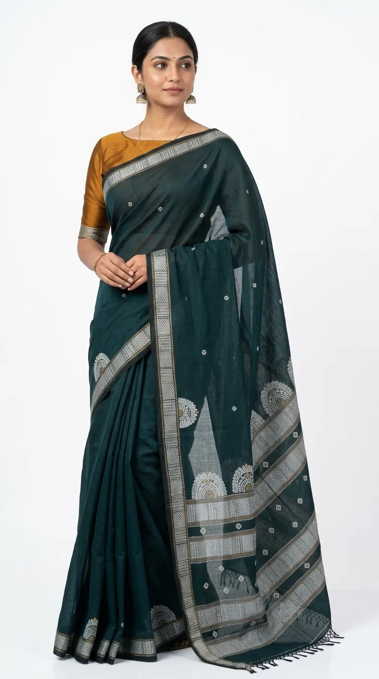 Digital Print Daily Wear Silk Blend Saree