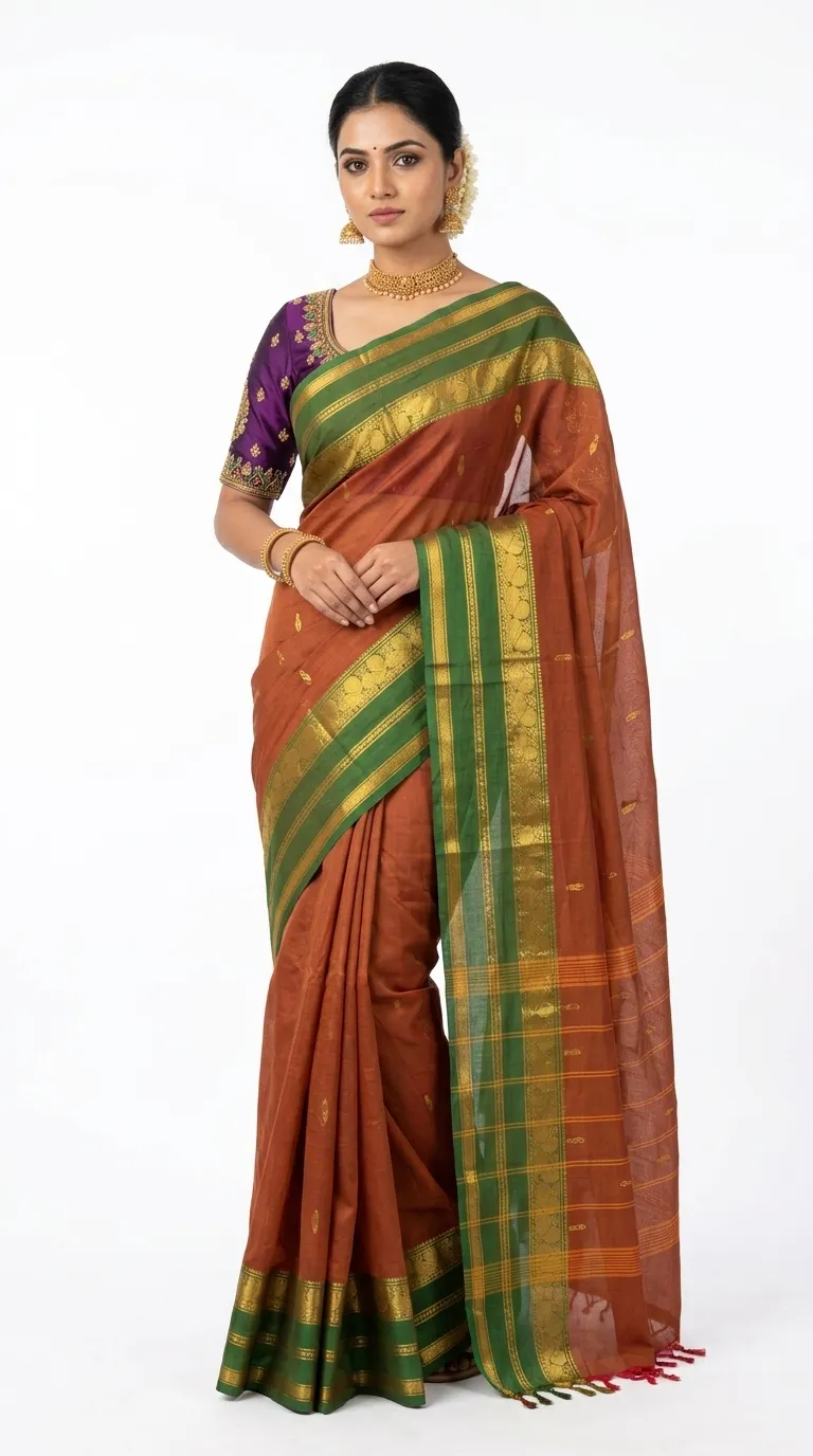 Embellished, Embroidered Bollywood
                                    Organza Saree (Green)