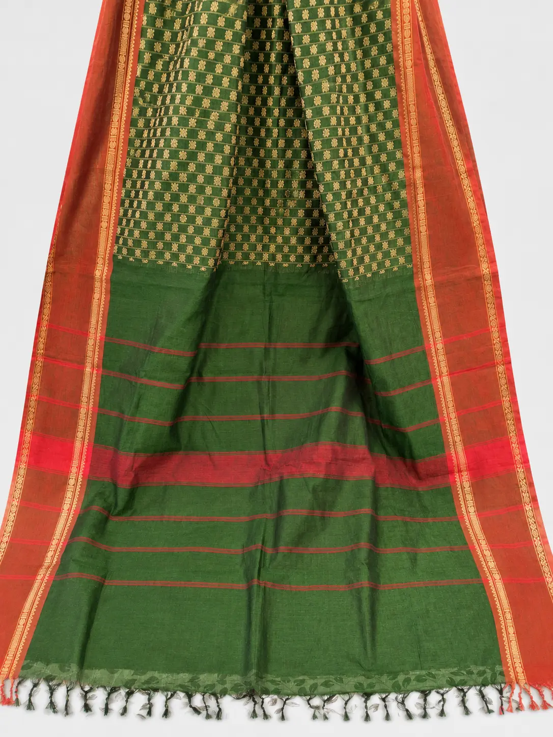 Embellished, Embroidered Bollywood
                                    Organza Saree (Green)
