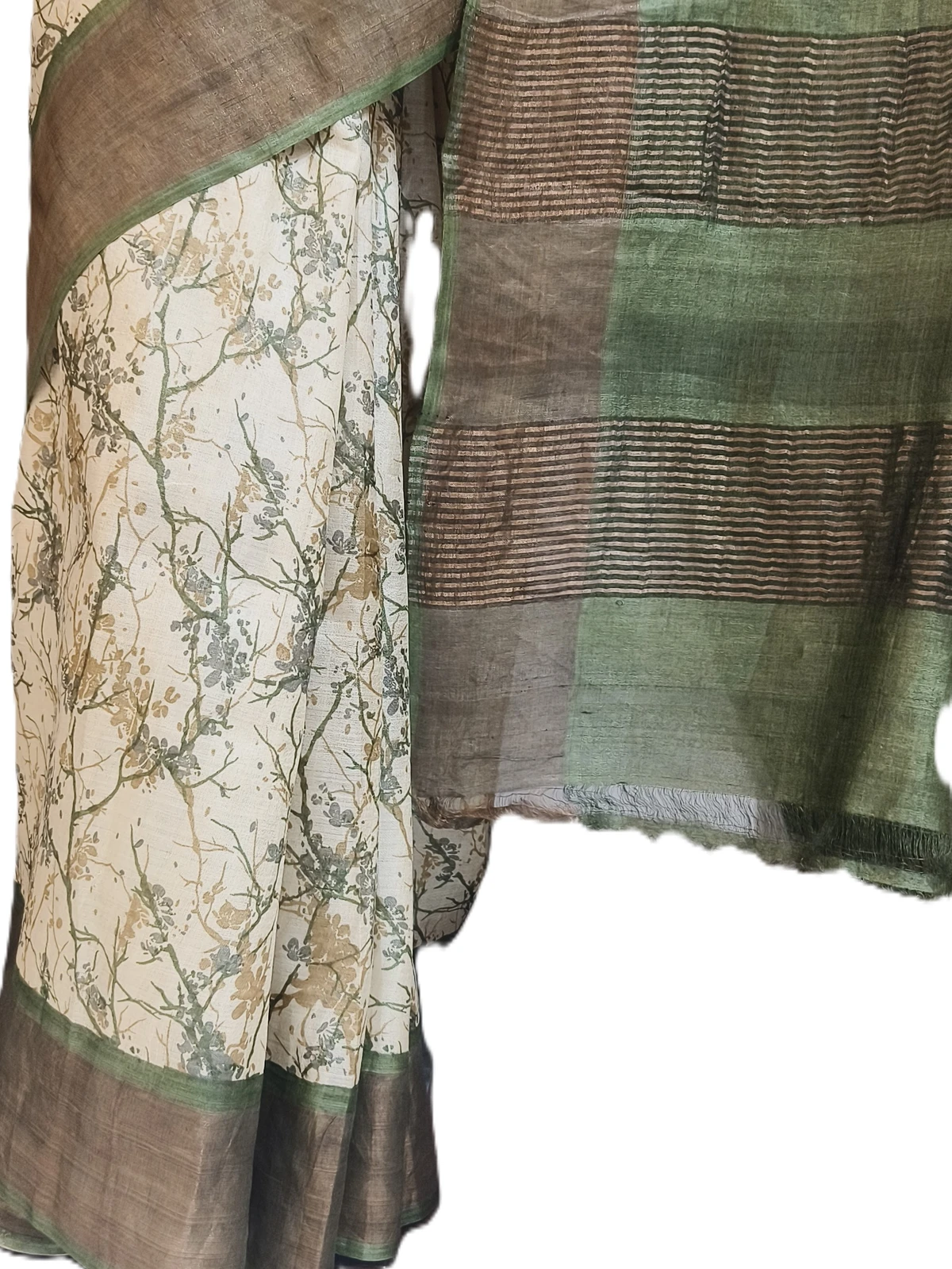 Embellished, Embroidered Bollywood
                                    Organza Saree (Green)
