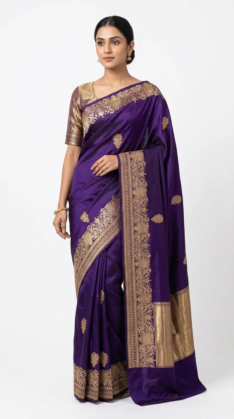 Embellished, Embroidered Bollywood
                                    Organza Saree (Green)