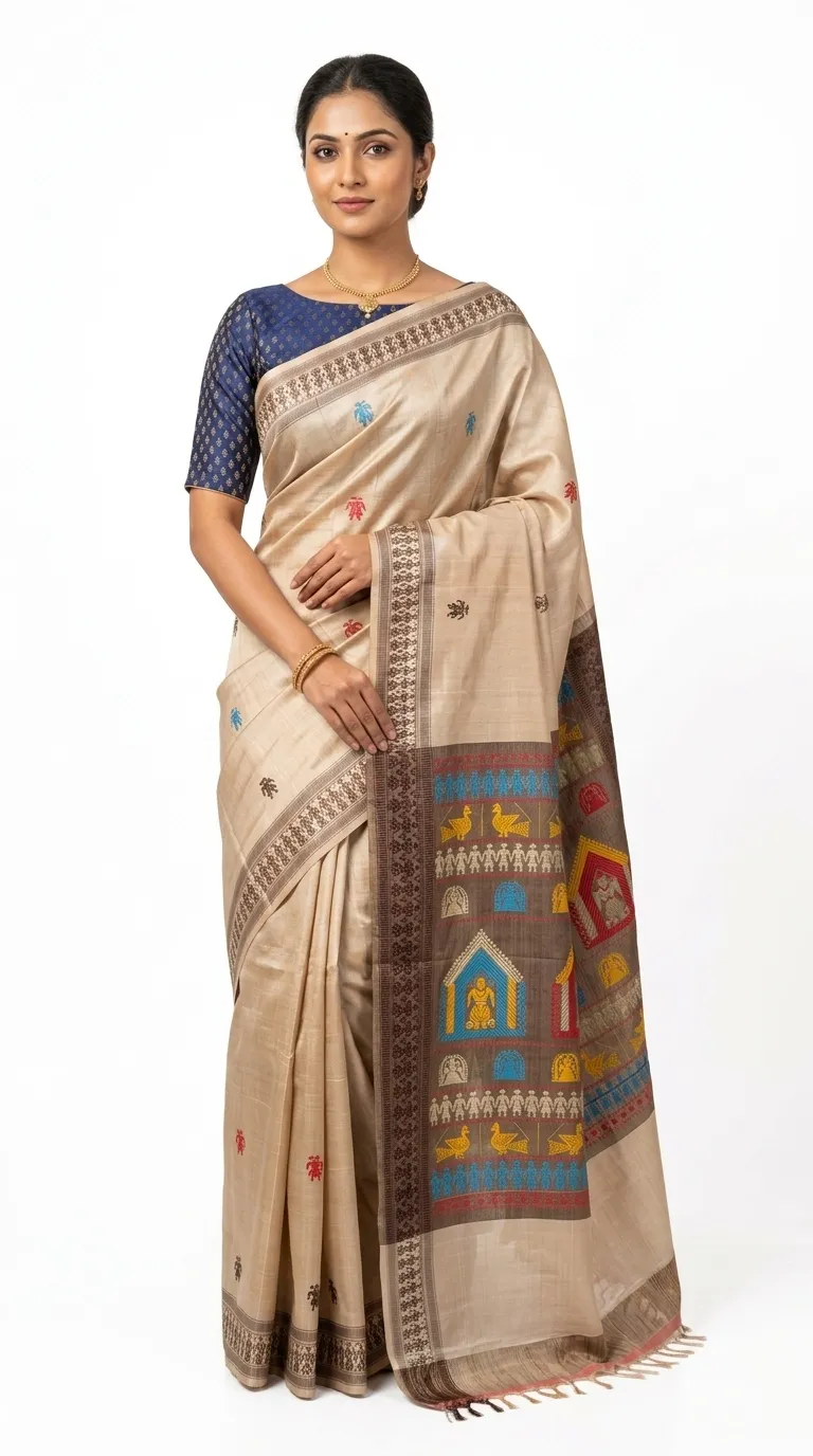 Embellished, Embroidered Bollywood
                                    Organza Saree (Green)