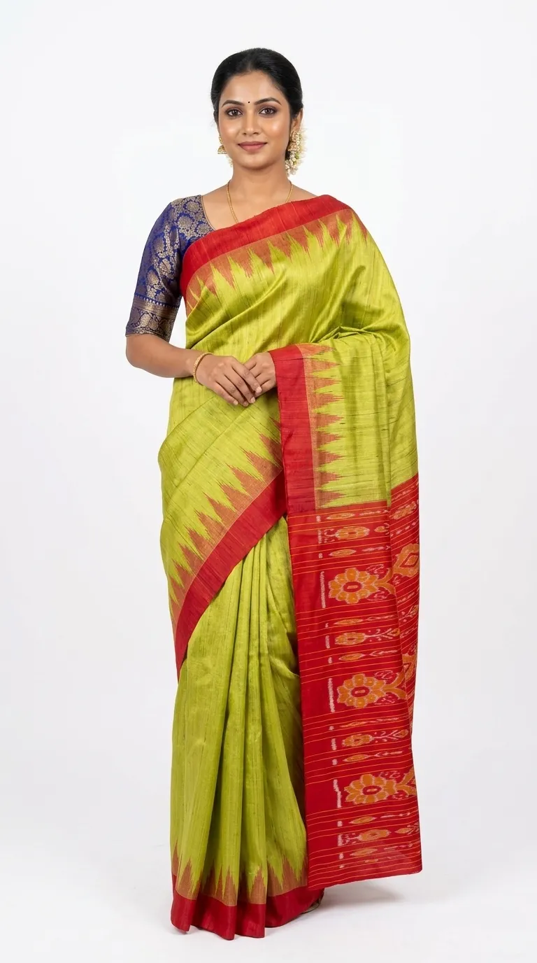 Embellished, Embroidered Bollywood
                                    Organza Saree (Green)