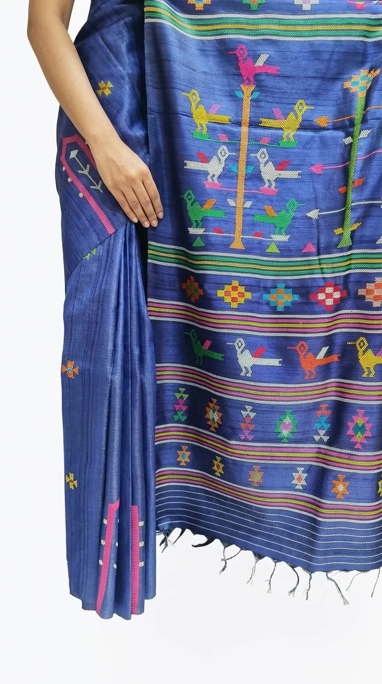 Embellished, Embroidered Bollywood
                                    Organza Saree (Green)