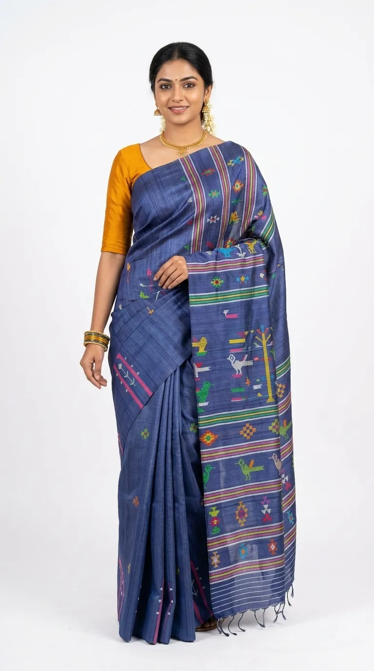 Embellished, Embroidered Bollywood
                                    Organza Saree (Green)