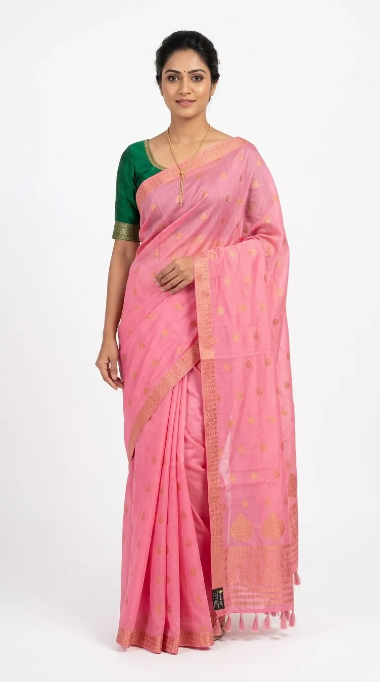 Embellished, Embroidered Bollywood
                                    Organza Saree (Green)