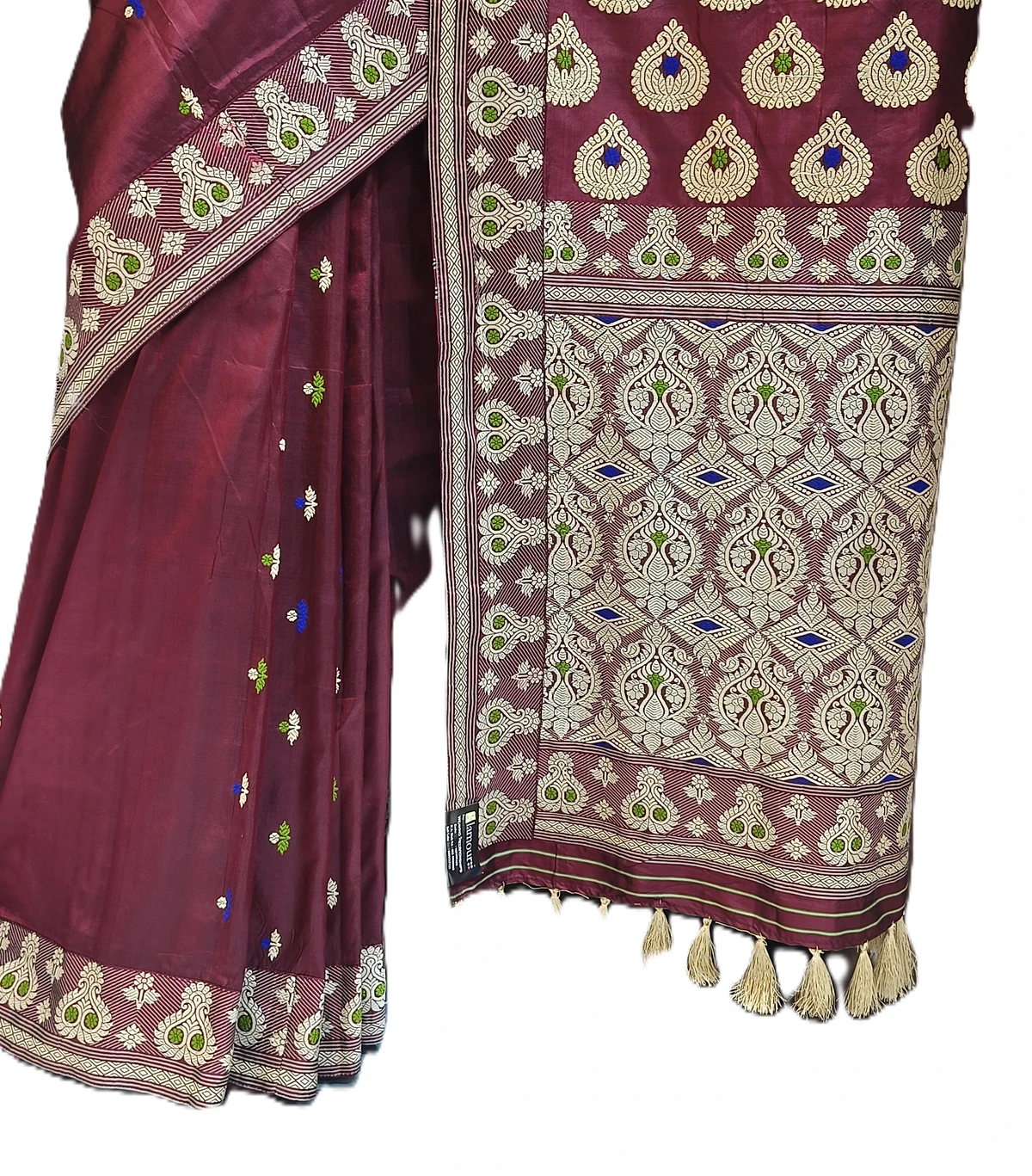 Embellished, Embroidered Bollywood
                                    Organza Saree (Green)